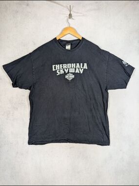 Harley-Davidson Cherohala Skyway Tellico Plains TN T-Shirt Men's Size 2XL Black
